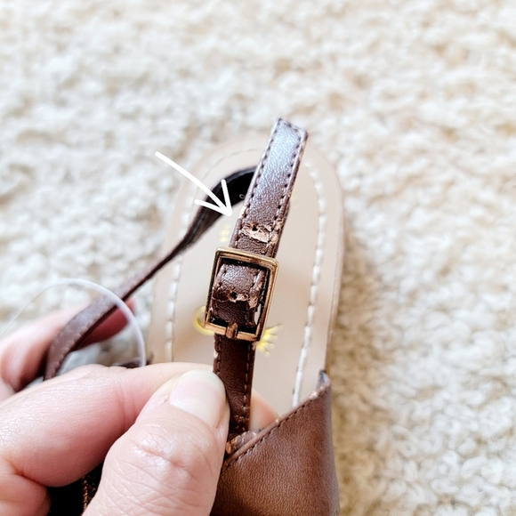 NWT Miss Trish Brown Lizard Flat Sandals 7½ Women's Lightweight Summer Beach - Picture 12 of 13